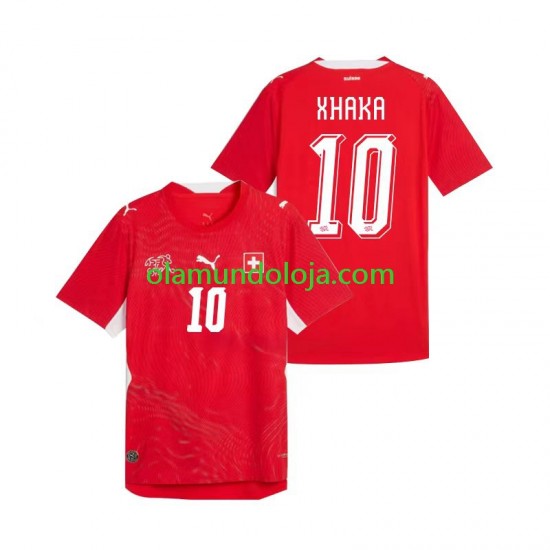 Camisola Suíça Granit Xhaka 10 Homem Equipamento Primeiro Copa do Mundo 2026 Manga Curta